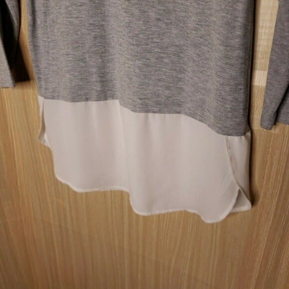 A.N.A Womens 3/4 Sleeve Grey Knit Top With - Picture 3 of 7